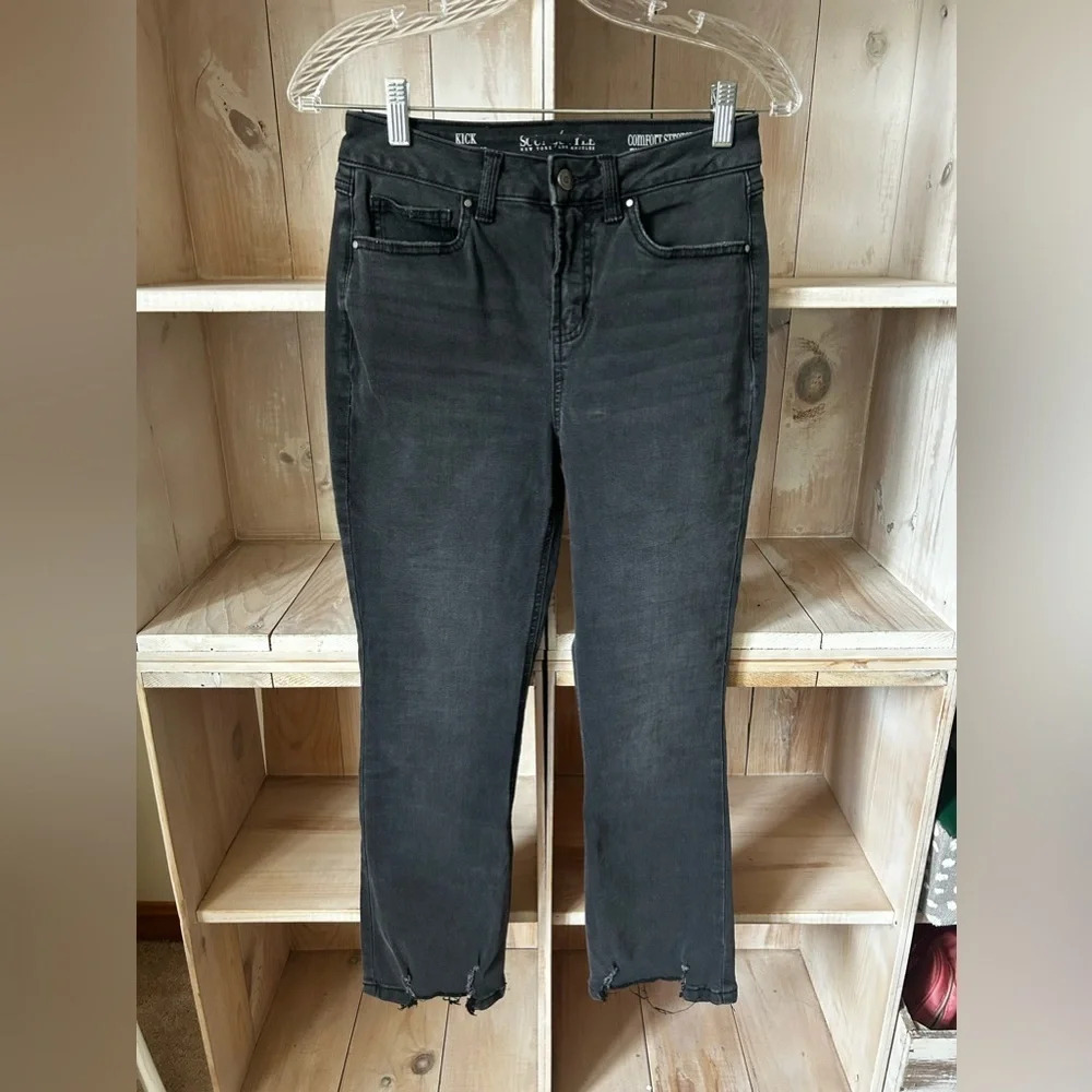 Sound Style Faded Black Straight Crop Jean - Picture 4 of 14